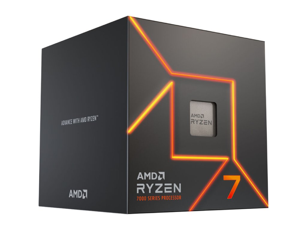 AMD Ryzen 7 7700 Gaming CPU, 3.8GHz - 5.3GHz Max, 8C - 16T, Socket AM5, 32MB L3 cache, AMD Wraith Prism