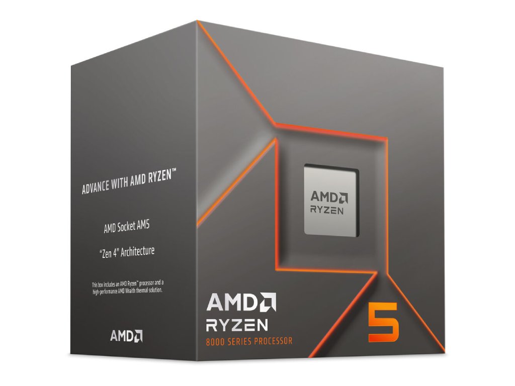 AMD Ryzen 5 8400F, 4.2GHz - 4.7GHz Max, 6C - 12T, AM5, 16MB L3 cache, Wraith Stealth, Graphics Required