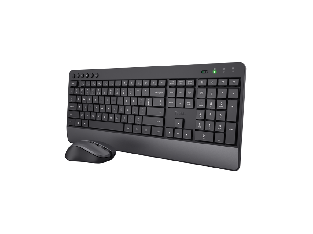 TRUST Trezo Comfort Wireless Keyboard & Mouse Set, US Layout