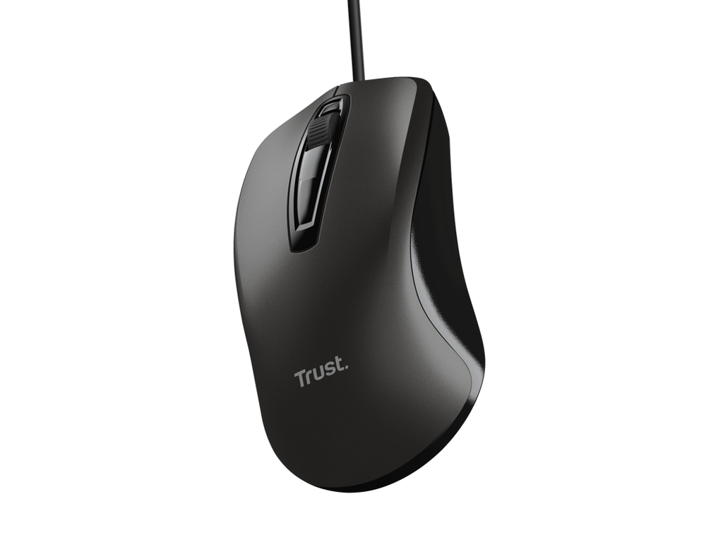 TRUST Basics Wired Optical Mouse, 1200 dpi, 3 buttons, USB, Cable length 170 cm