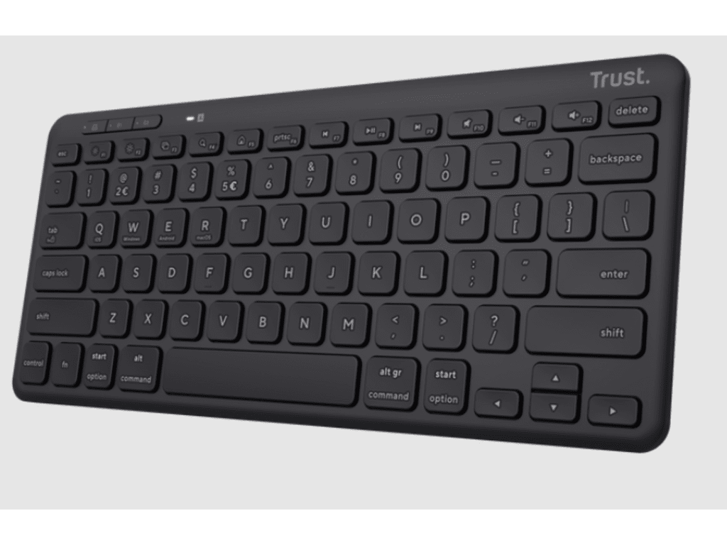 TRUST Lyra Compact Wireless Keyboard Black,US,bluetooth,USB-A,USB-C