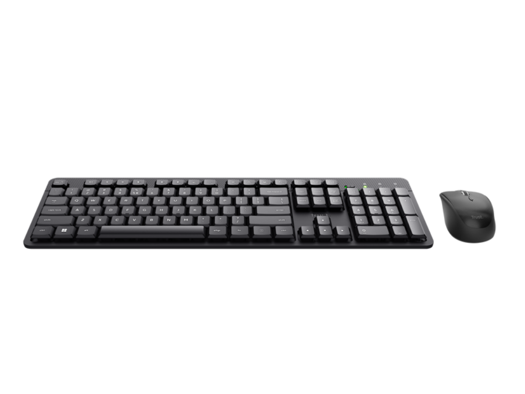 TRUST Ody II Silent Wireless Keyboard & Mouse set,US,Crna