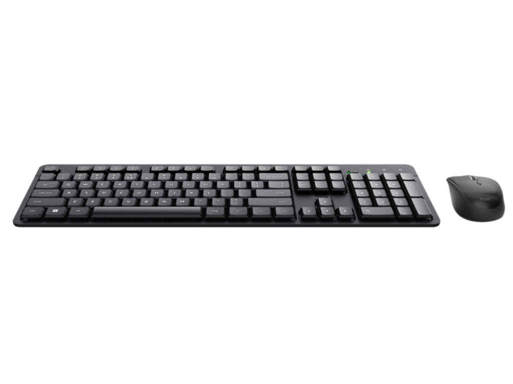 TRUST Ody II Silent Wireless Keyboard & Mouse set,YU,Crna