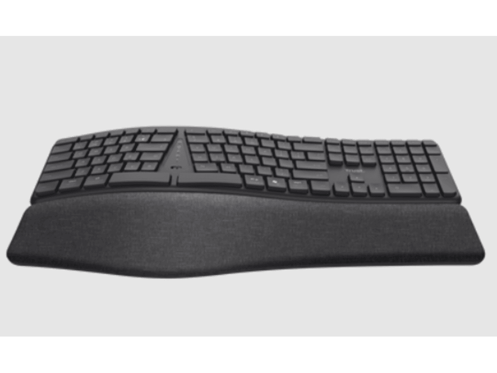 TRUST Keyra Ergonomic multidevice wireless keyboard US