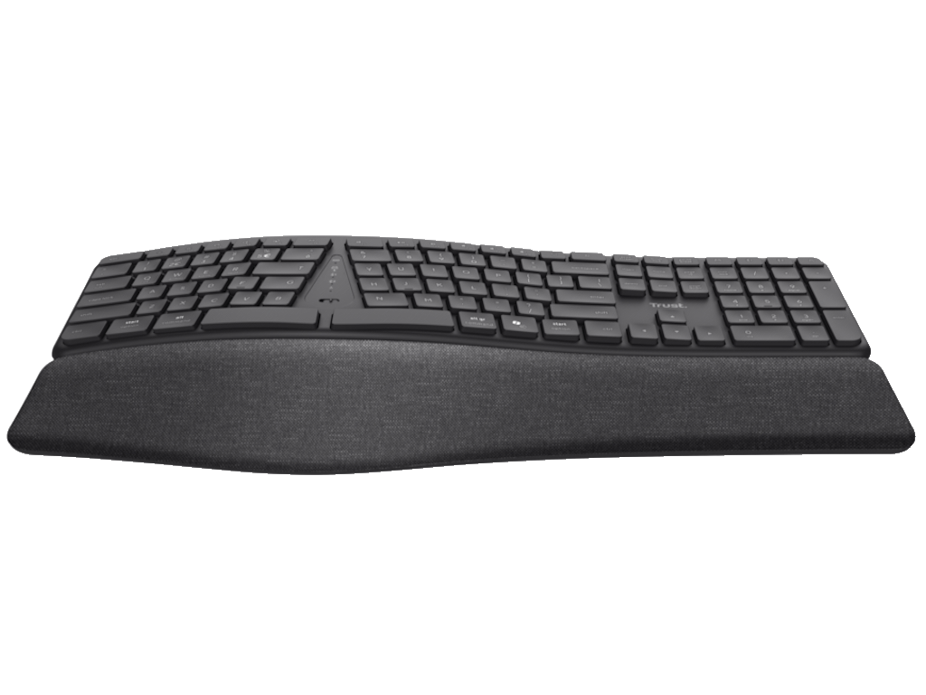 TRUST Keyra Ergonomic multidevice wireless keyboard US