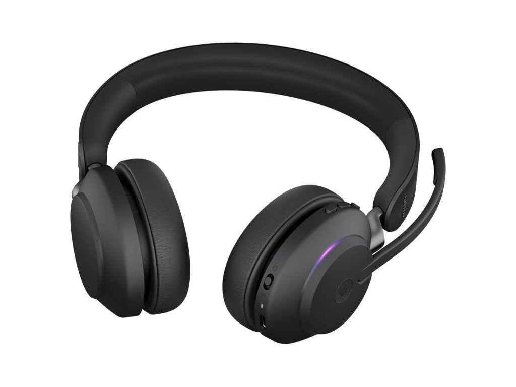 JABRA Evolve2 65 Stereo Wireless On-Ear Headset (Microsoft Teams, USB Type-C, Black)
