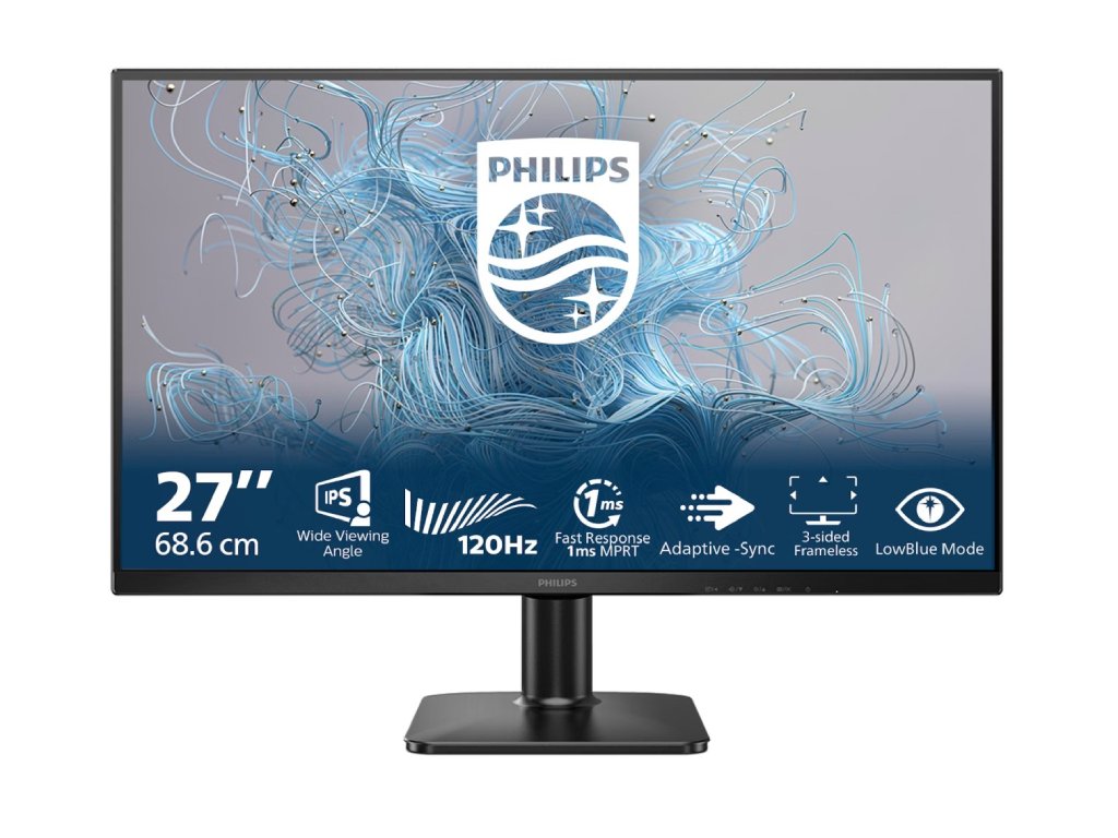 PHILIPS LED IPS Monitor 27E2N1110, 27", 1920x1080, 120Hz, 1500:1, 1 ms, VGA - HDMI, Anti-Glare, 3H