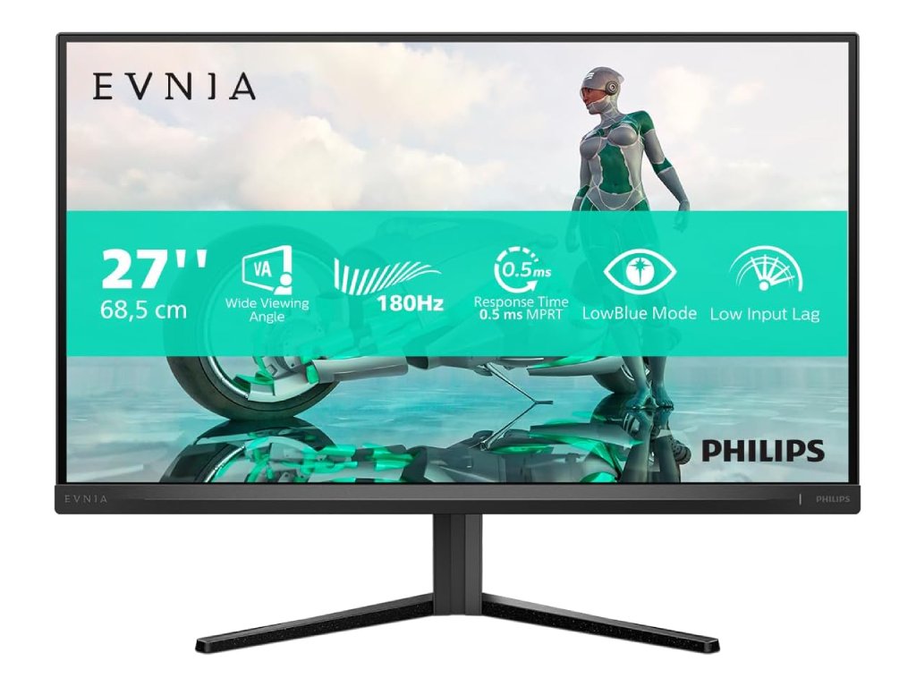 PHILIPS Evnia Gaming IPS Monitor 27M2N3200S, 27", FHD, 180Hz, 0.5 ms,1200:1, HDMI*2 - DP, HDR10