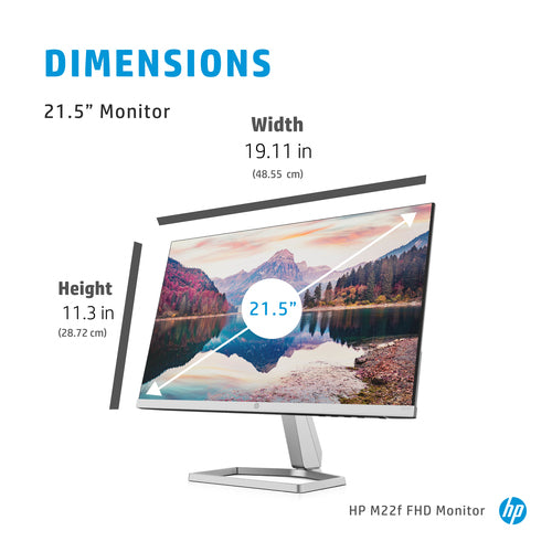 HP M22f 22" 75Hz FHD - HDMI - IPS - VGA - Tilt - Silver