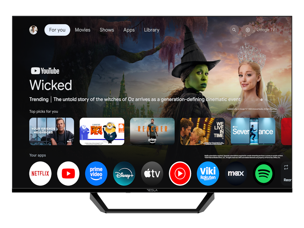 Tesla 43E655BFS LED TV 43" full HD, Google smart, HDMI x 3, USB x 2, DVB-T - T2 - C - S - S2