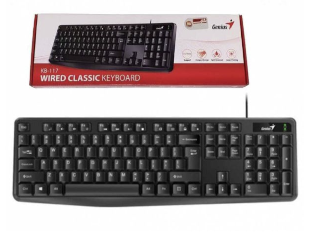 GENIUS Zicana tastatura KB-117 US USB, crna