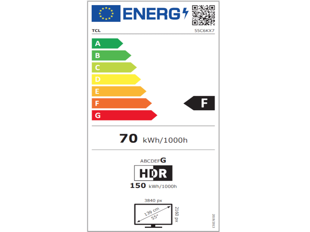 TCL 55C6K mini LED TV 55" ultra HD, Google TV smart, 512 Local Dimming Zones, 144Hz, Onkyo 2.1