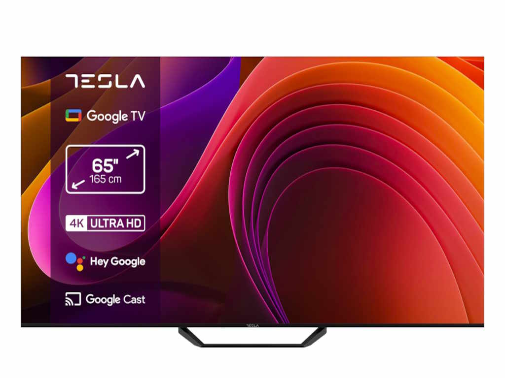 Tesla 65E655BUS LED TV 65" ultra HD, Google TV smart, DVB-T2 - C - S2