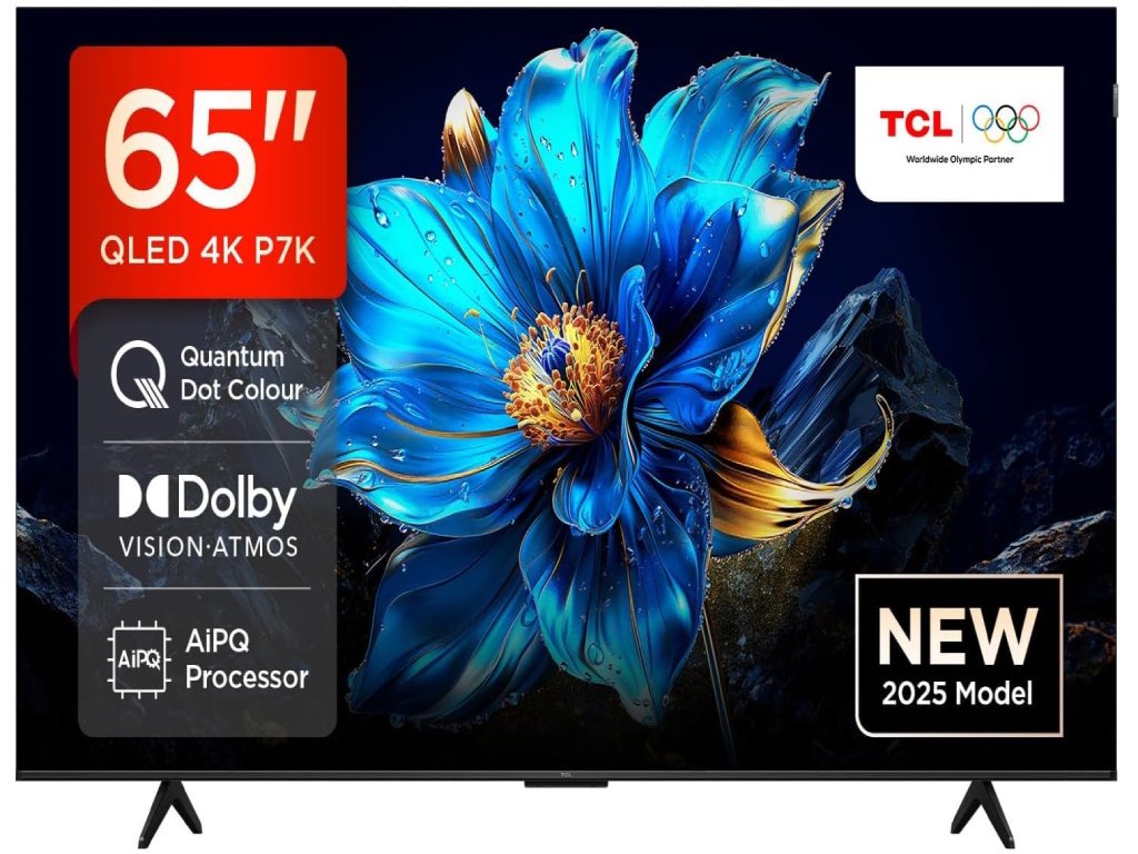 TCL 65P7K QLED TV 65" ultra HD, Google TV smart, AiPQ processor, Dolby Atmos,slim dizajn(bez okvira)