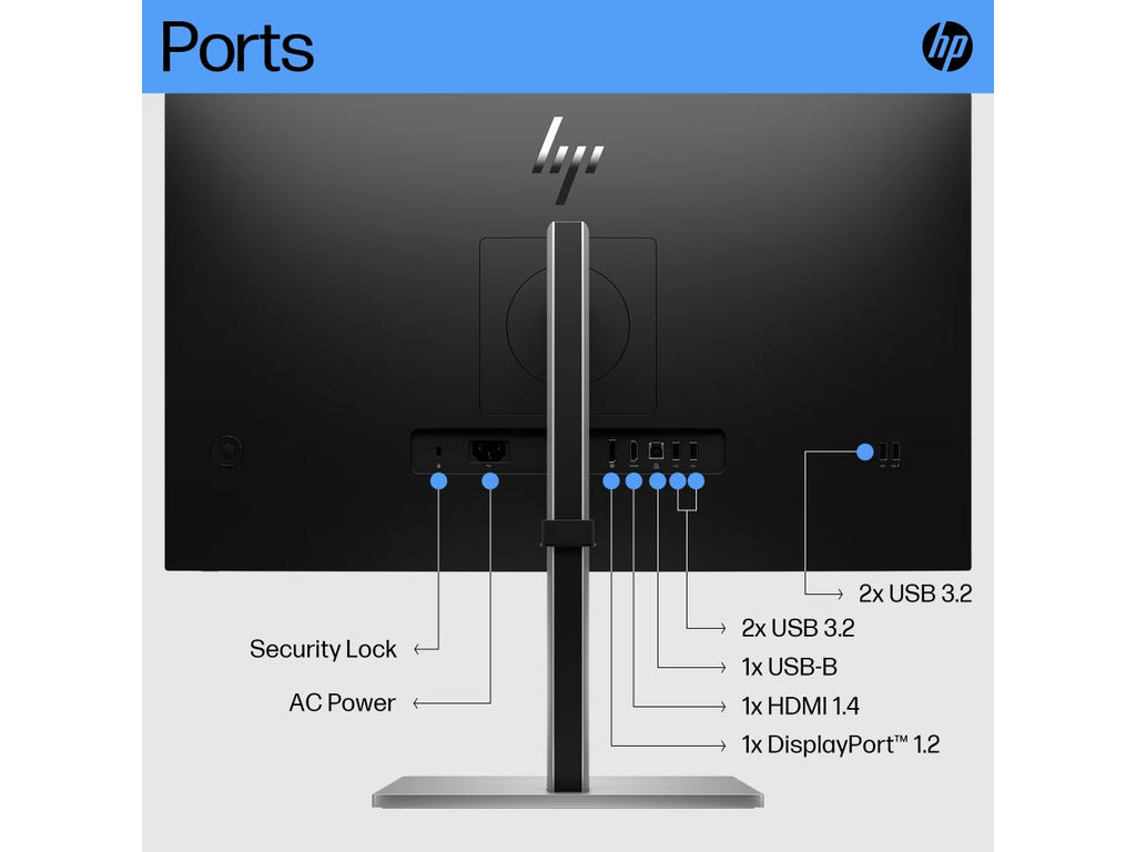 HP E27 G5 27" 75Hz FHD - IPS - DP - HDMI - HA - - Tilt - Swivel - Pivot - Black