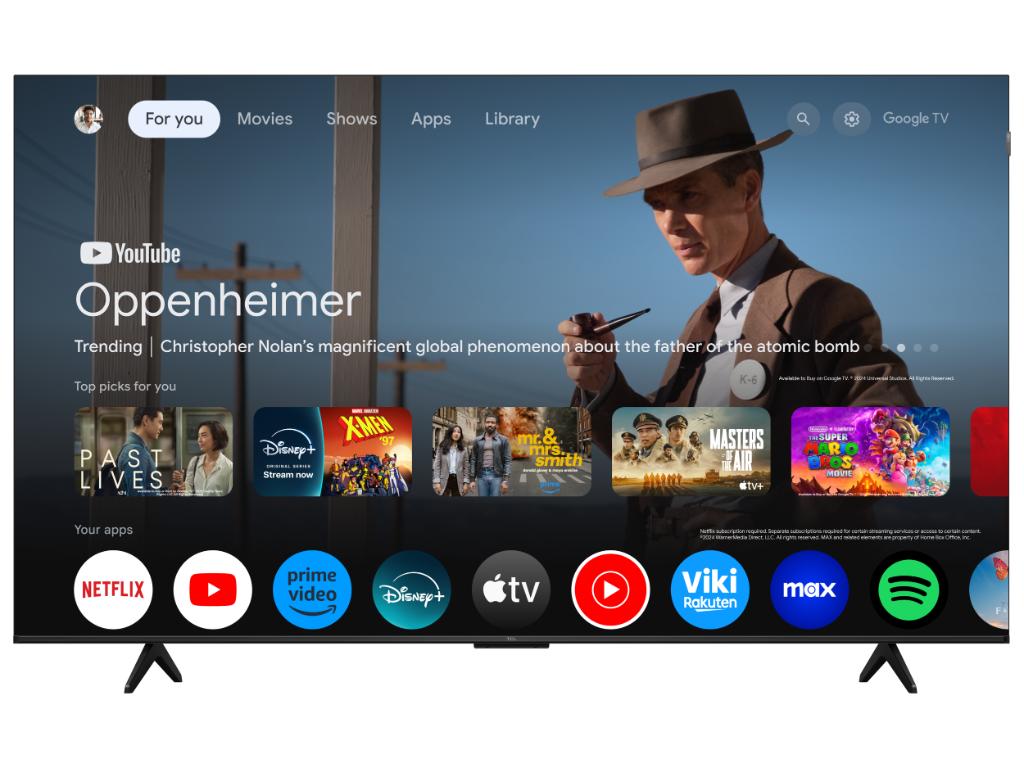 TCL 75P7K QLED TV 75" ultra HD, Google TV smart, AiPQ processor, Dolby Atmos,slim dizajn(bez okvira)