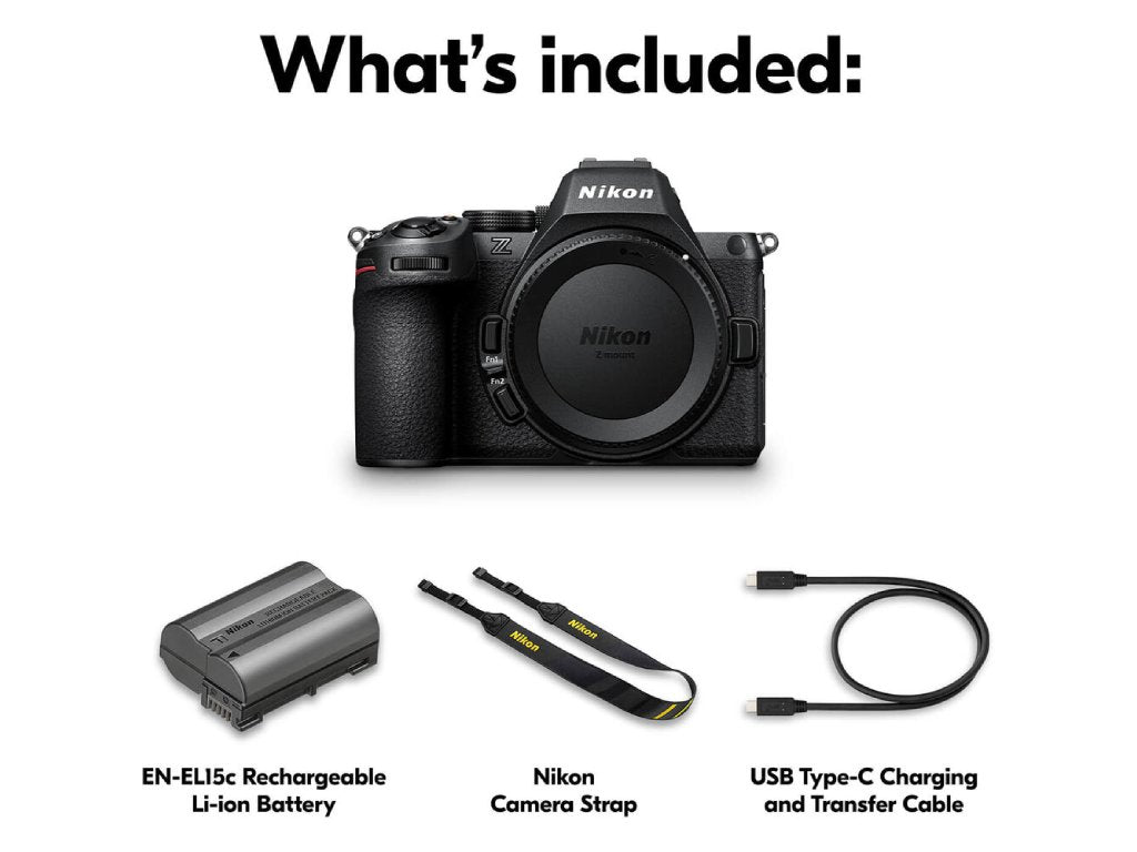 NIKON Z5 II Mirrorless Camera Body, 4K - 60p, Full Frame 24.5 MP BSI-CMOS, 3.2" LCD