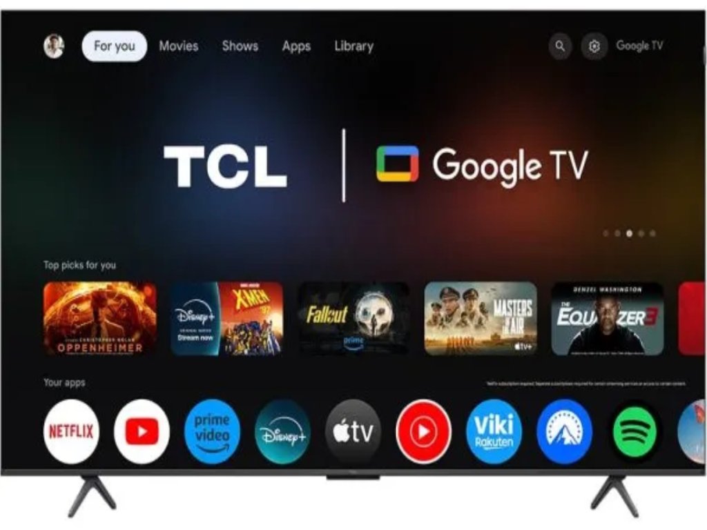 TCL 85P8K QLED TV 85" ultra HD, AiPQ Pro CPU, 144Hz refresh rate, Onkyo 1.2 Hi-Fi system, ultra slim
