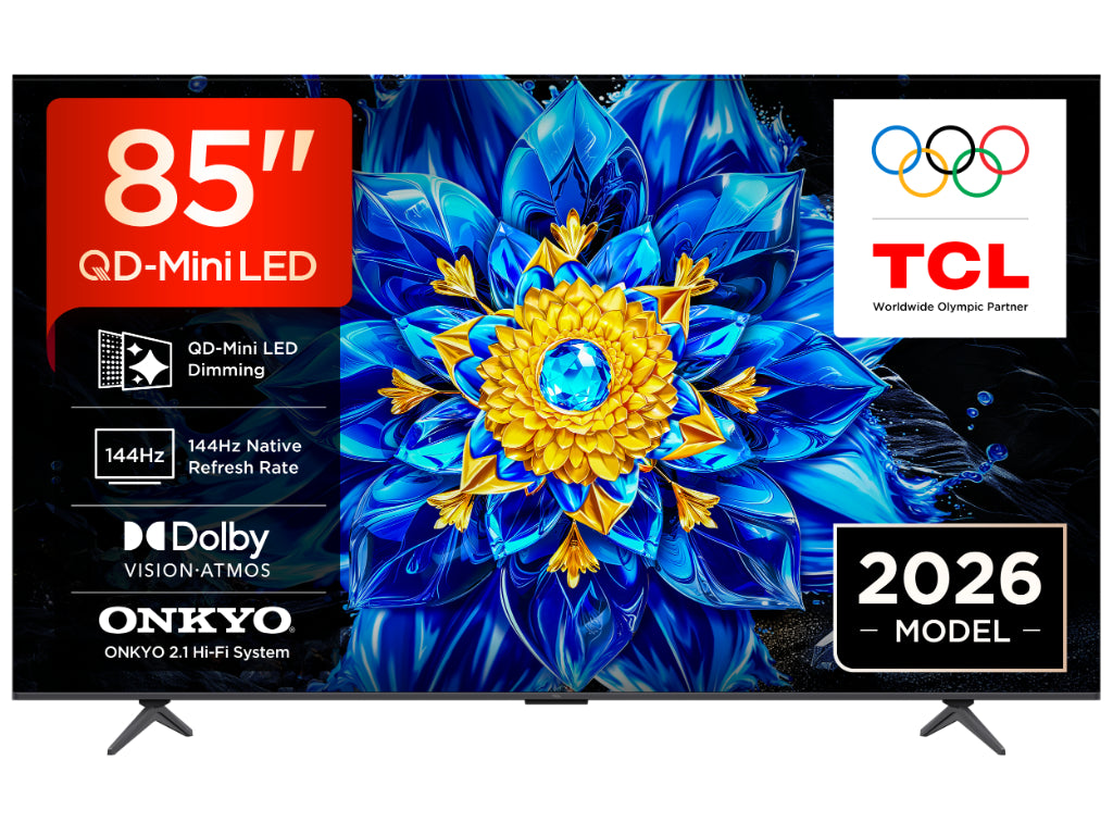 TCL 85P8L QD Mini LED TV 85" ultra HD, Google smart, Refresh rate 144Hz, 2.1 Onkyo, smart remote