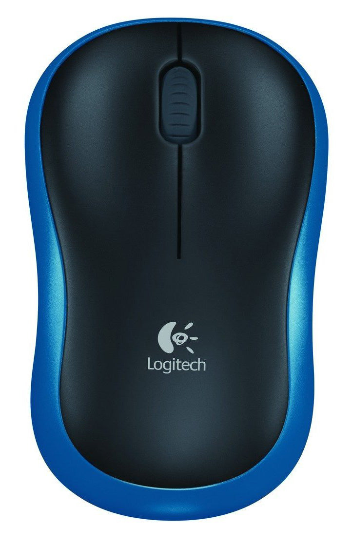 LOGITECH M185 Compact Wireless Mouse, 2.4 Ghz, 1000 dpi, 1 x AA Battery, 10 m, Blue