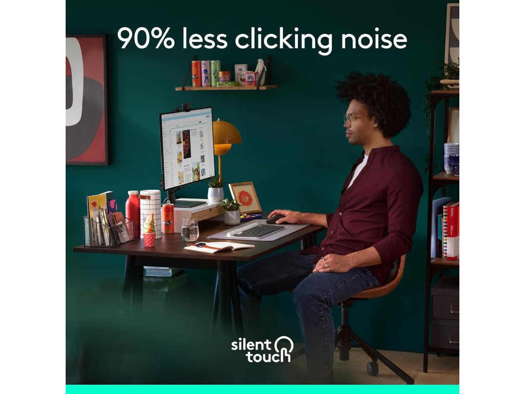 LOGITECH Signature M650 Wireless Mouse for Business, 400-4000 DPI, Bluetooth, 10m, 1x AA battery