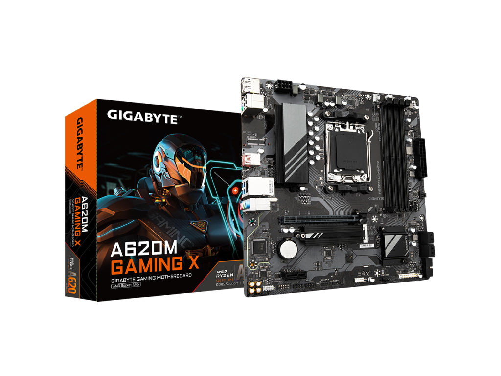 GIGABYTE AMD MB A620M GAMING X, 4*DDR5 8000MHz, PCIe 4.0 x4 M.2, GbE LAN, RAID, DP - HDMI, AM5