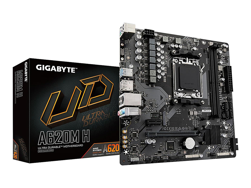 GIGABYTE AMD Ryzen MB PRIME A620M H, 2*DDR5 DIMM 6400MHz, M.2, RAID, DP - HDMI, USB 3.2, AM5