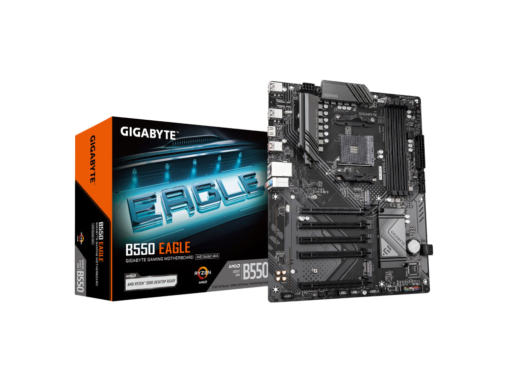 GIGABYTE AMD MB B550 EAGLE, 4*DDR4 3200MHz, Dual NVMe PCIe 4.0 - 3.0, HDMI, AM4 Socket