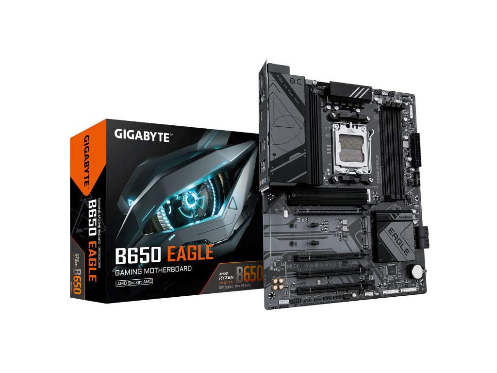 GIGABYTE AMD Ryzen MB B650 EAGLE, 4*DDR5 7600MT - s, 1*PCIe 5.0 - 2*M.2,HDMI - DP, AM5, GbE LAN
