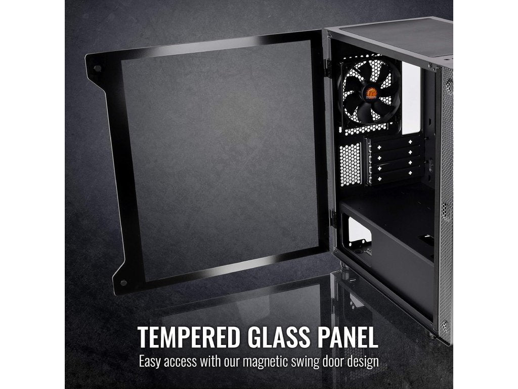 THERMALTAKE S100 Tempered Glass Micro Chassis, 120mm Standard Fan*1,USB 2.0*2 - USB 3.0