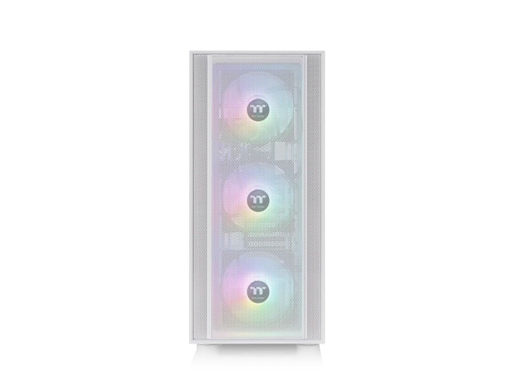 THERMALTAKE H570 TG Snow ARGB Mid Tower, Tempered Glass - Mesh Front Panel - 120mm ARGB Lite Fan*3 - USB