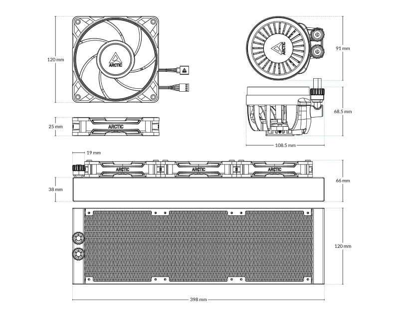Liquid Freezer III Pro 360 A-RGB White vodeno hlađenje belo (ACFRE00188A)