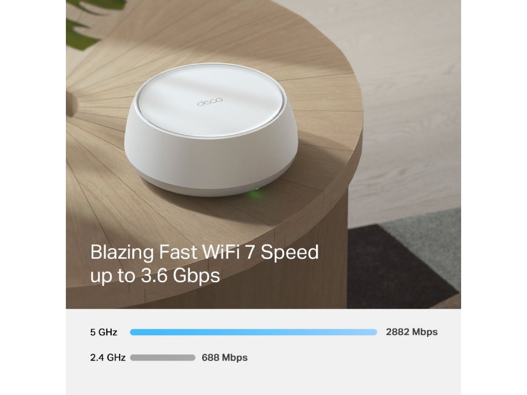 TP-LINK DECO BE22(2-pack) BE3600 Whole Home Mesh WiFi 7 System,2 1Gbps, Router - AP Mode,Up to 420 m2
