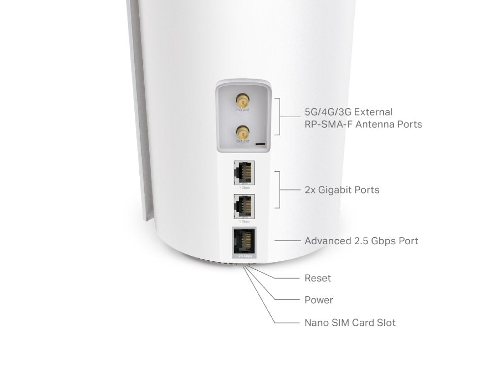 TP-LINK Deco X50-5G(1-pack) 5G AX3000 Whole Home Mesh WiFi 6 Gateway,Nano SIM card slot,Up to 230 m2