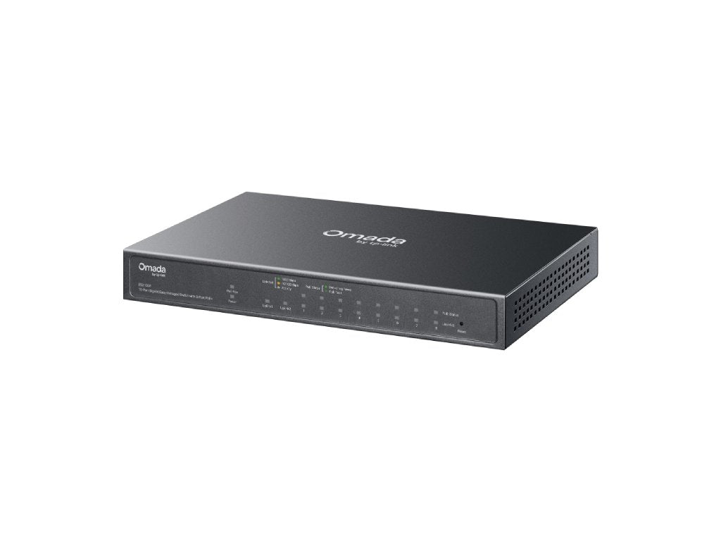 TP-LINK ES210GP Omada 10-Port Gigabit Easy Managed Switch with 8-Port PoE+, 63W Power Budget