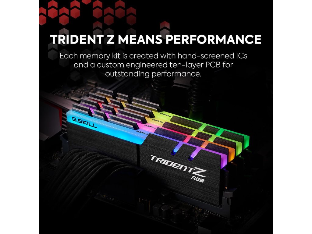 G.SKILL Trident Z RGB 16GB(2x 8GB) DDR4 3600 MT - s, CL18, 1.35V, Intel - AMD