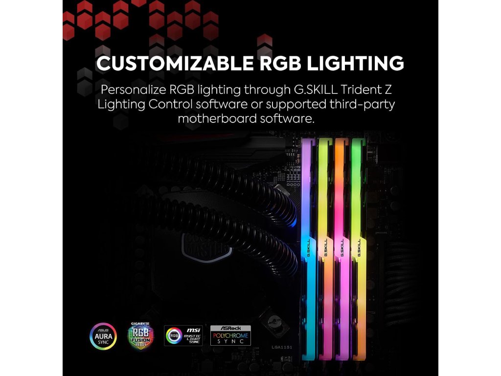 G.SKILL Trident Z RGB 16GB(2x 8GB) DDR4 3600 MT - s, CL18, 1.35V, Intel - AMD