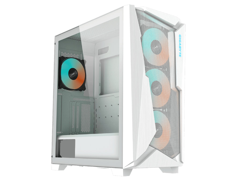 GIGABYTE C301 Glass V2 White ATX Case, 4*ARGB, 2*2.5" - 2*3.5", USB 3.1 Type-C,USB 3.0 x2,Audio in&out