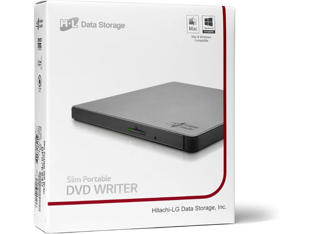 LG External DVD Writer GP57ES40 Ultra Slim 14mm, Silver