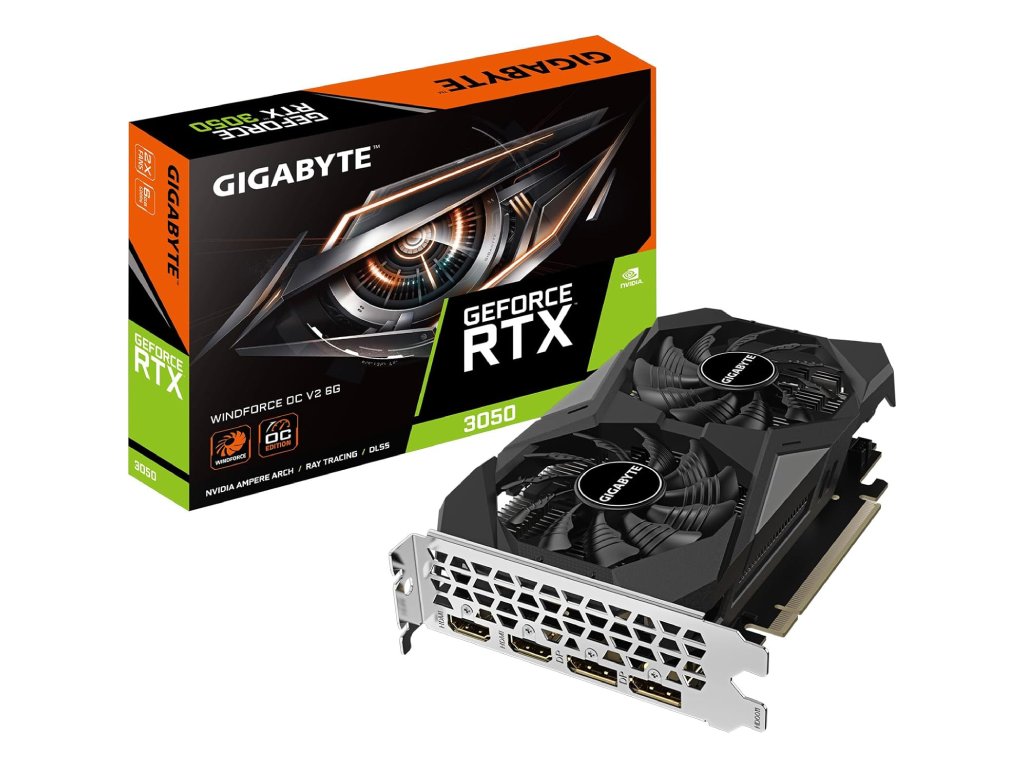 GIGABYTE VGA NVIDIA GeForce RTX 3050 WINDFORCE OC V2 6GB GDDR6, 96bit, DP*2(1.4a) - HDMI*2(2.1)