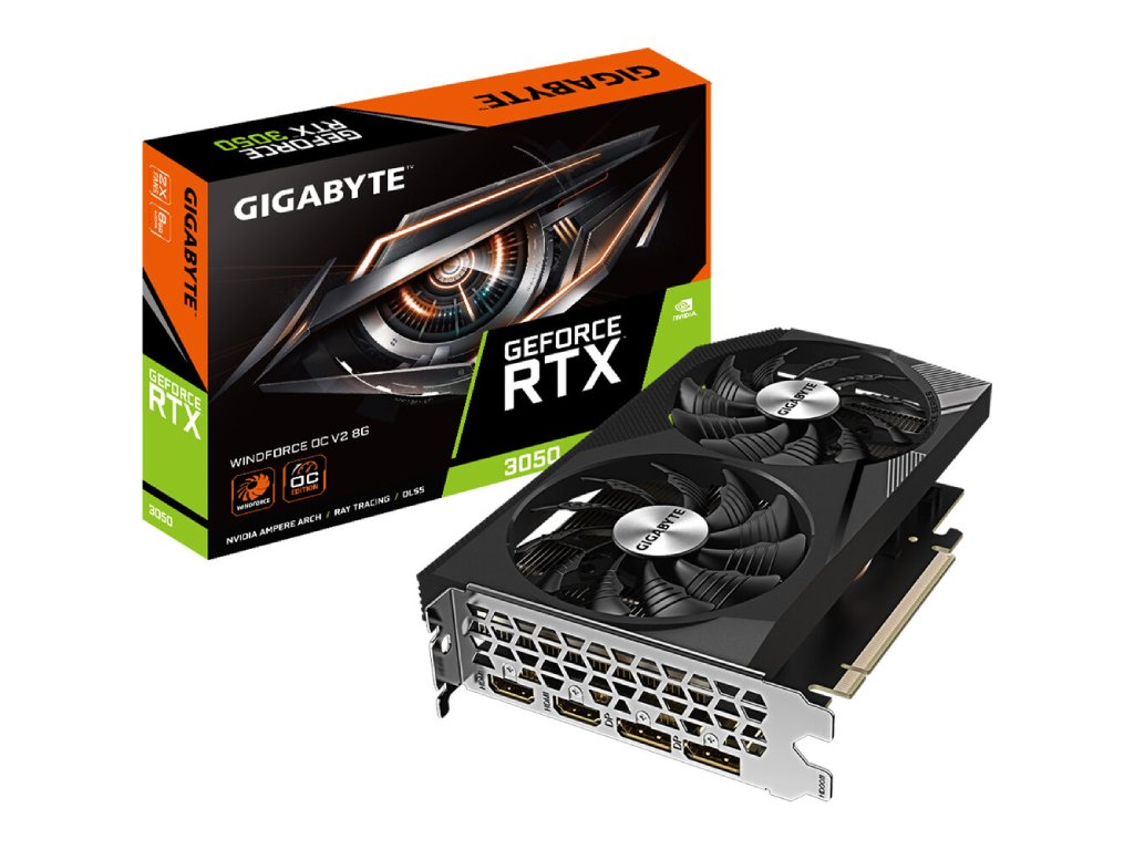 GIGABYTE VGA NVIDIA GeForce RTX 3050 WINDFORCE OC V2 8GB GDDR6, 128bit, DP*2(1.4a) - HDMI*2(2.1)