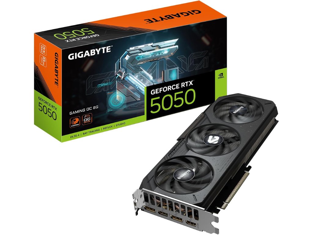 GIGABYTE VGA GeForce RTX 5050 GAMING OC 8G GDDR6, 128 bit, DP*2(2.1b) - HDMI*2(2.1b)