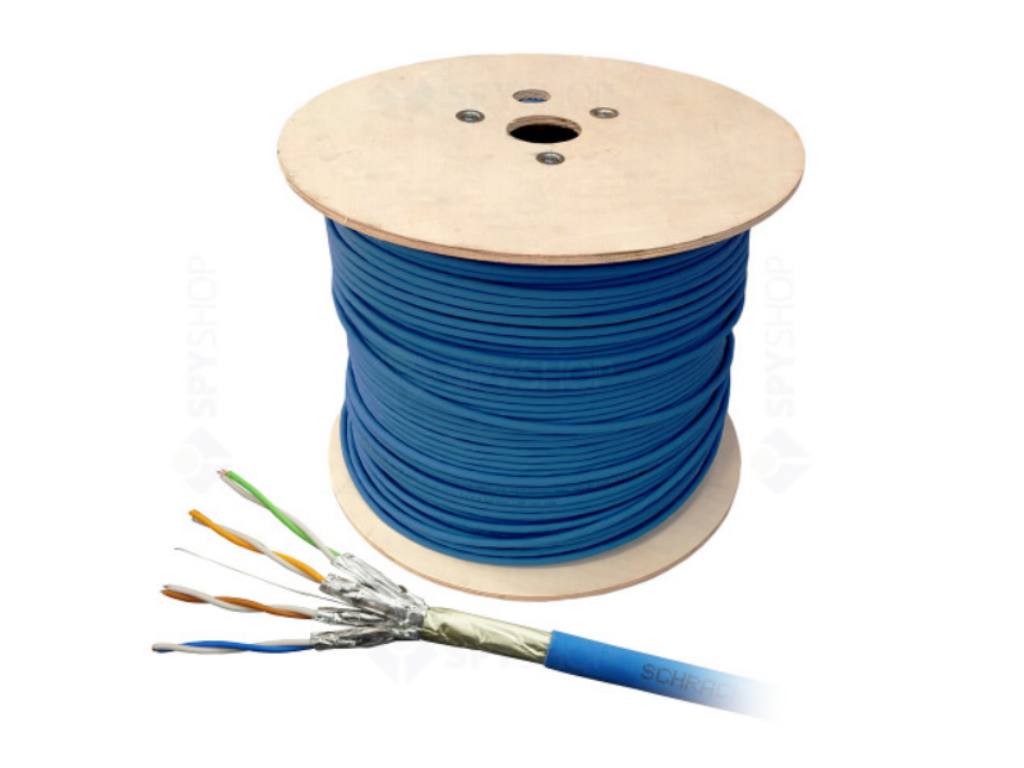 Schrack kabl instalacioni Cat.6a F - FTP - 500 Mhz, 4x2xAWG-23, LS0H, plavi (pak 500m: HSEKP423HA)