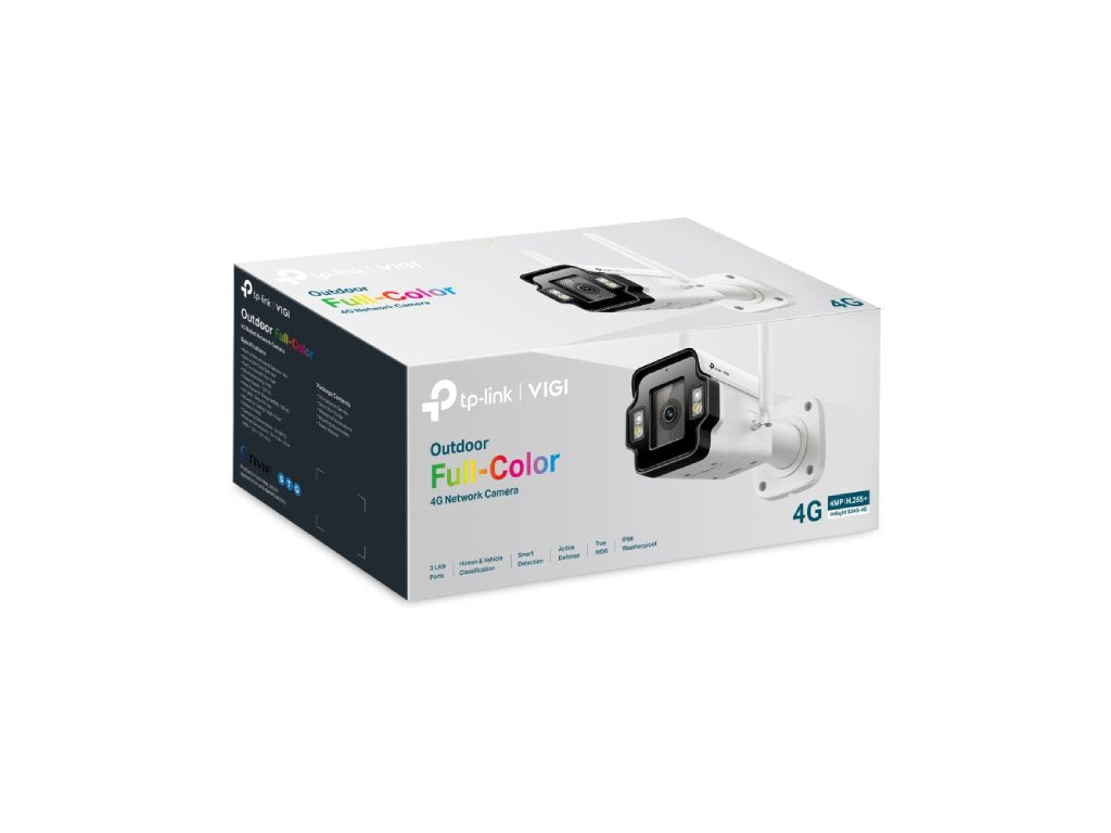 TP-LINK InSight S345-4G(4mm) VIGI 4MP Outdoor Full-Color 4G Bullet Network Camera, IP66