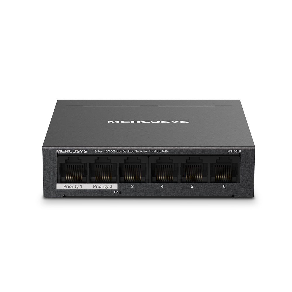 MS106LP(UN) 6-Port 10 - 100Mbps Desktop Switch with 4-Port PoE+