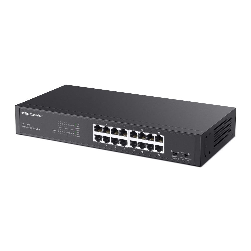MS116GS(UN) 16-Port Gigabit Desktop - Rackmount Switch