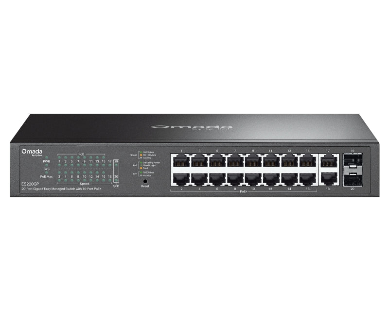 ES220GP(UN) Omada 20-Port Gigabit Easy upravljivi Switch sa16-Port PoE+