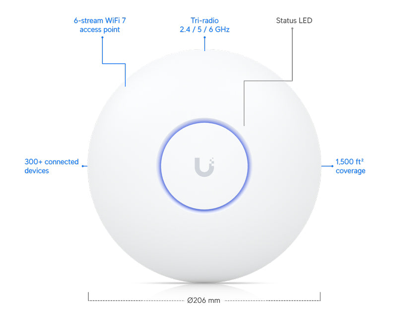 U7 Pro - Ceiling-mounted WiFi 7 AP