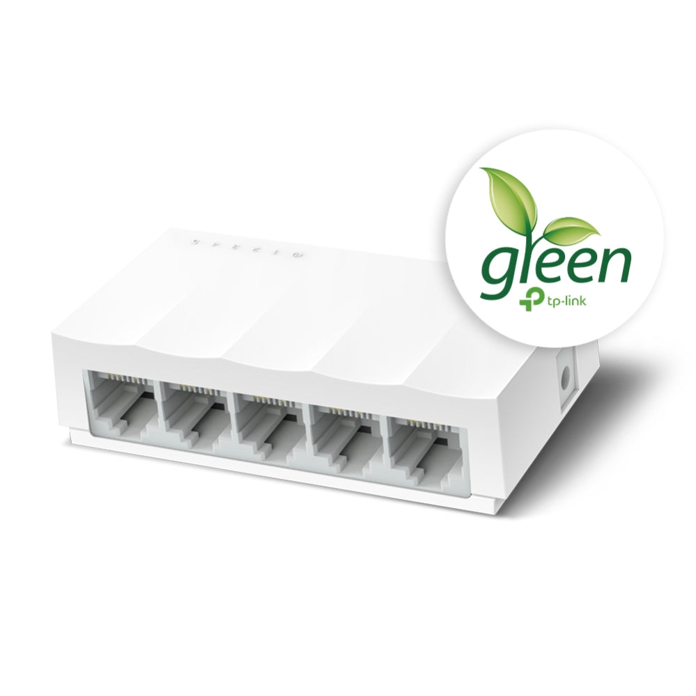 TP-LINK 5-Port 10 - 100Mbps Desktop Network Switch, LiteWave, Green Ethernet technology