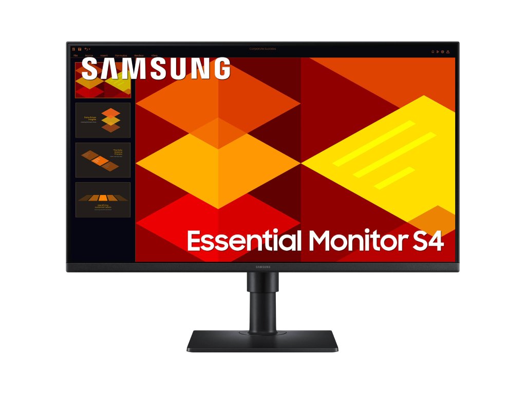 SAMSUNG Essential IPS Monitor S4, 23.8", FHD 1920 x 1080, 100Hz, 5 ms, DP - HDMI*2 - USB Hub, HAS, PIVOT